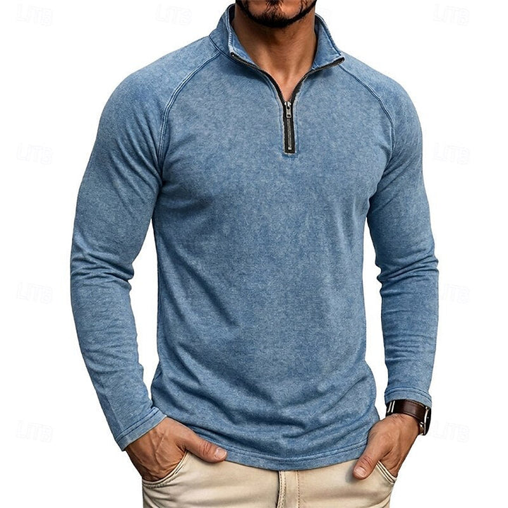Anselm™ | Men's Relaxed Zip-Neck Long Sleeve Pullover