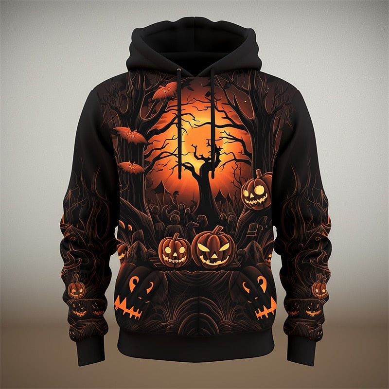 Radley™ | Men's Halloween Pumpkin and Haunted Forest Print Hoodie