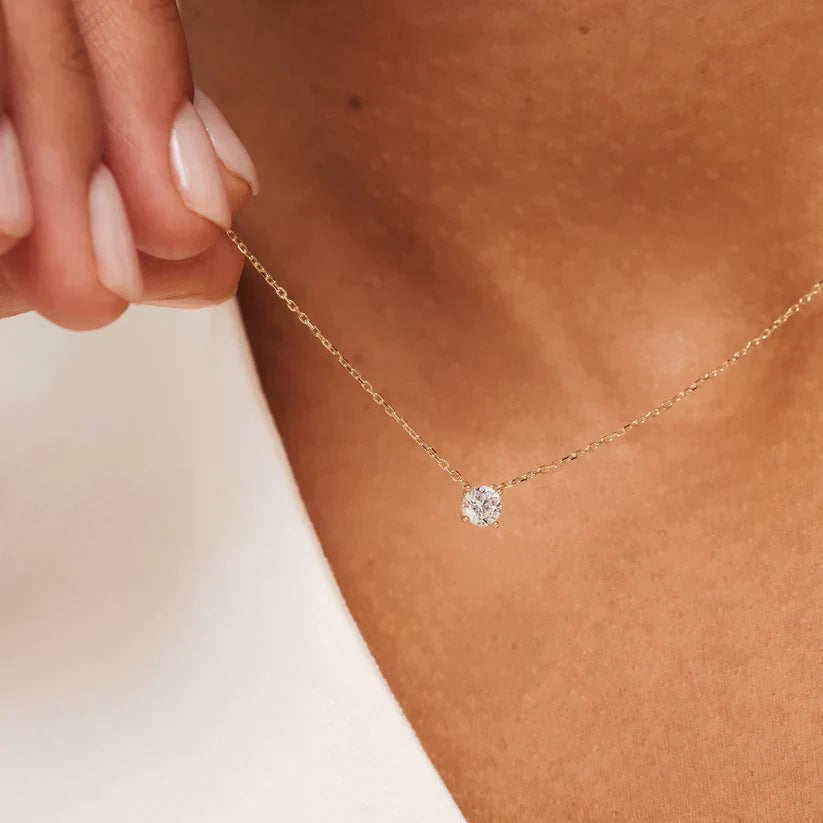 Cléa Moissanite Necklace | Gold