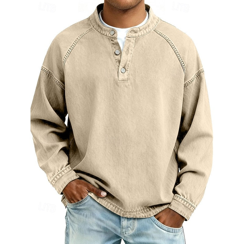 Channing™ | Men's Washed Raglan Henley Shirt