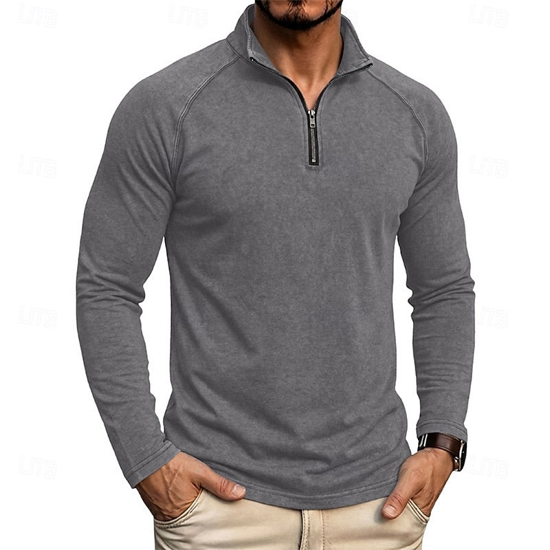 Anselm™ | Men's Relaxed Zip-Neck Long Sleeve Pullover