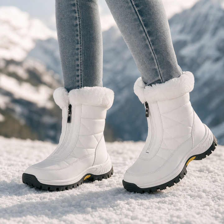 Justine™ | Women's Plush-Lined Mid-Calf Snow Boots with Zip and Grip Sole