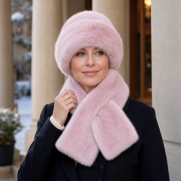 Suzanne™ | Women's Plush Winter Hat and Scarf Set