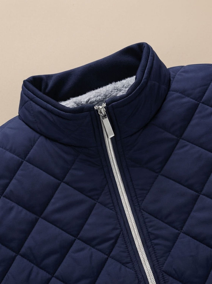 Simon™ | Men's Quilted Winter Jacket with Stand Collar