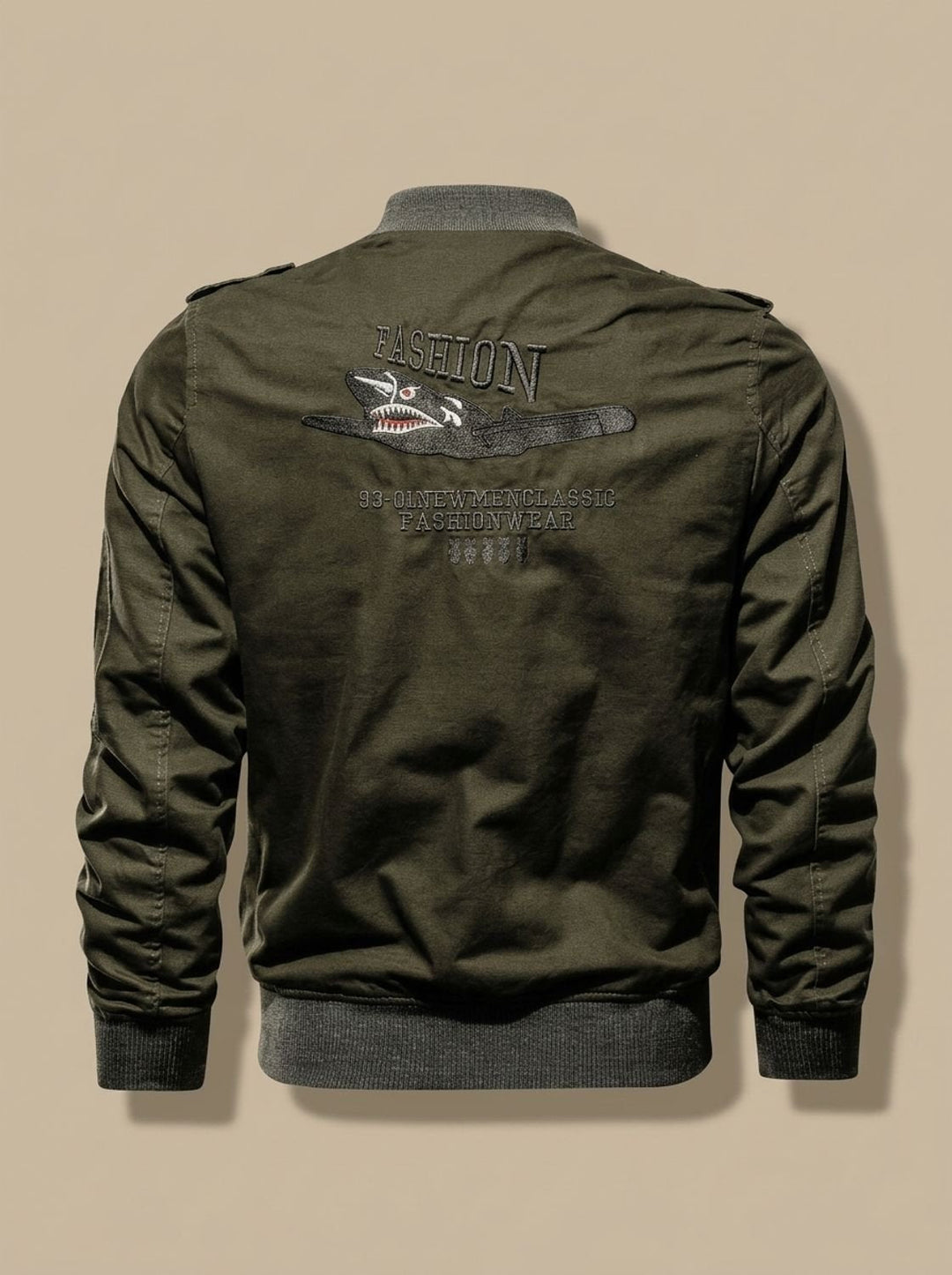 Cassian™ | Men's Military Bomber Jacket with Zip Pockets and Patches