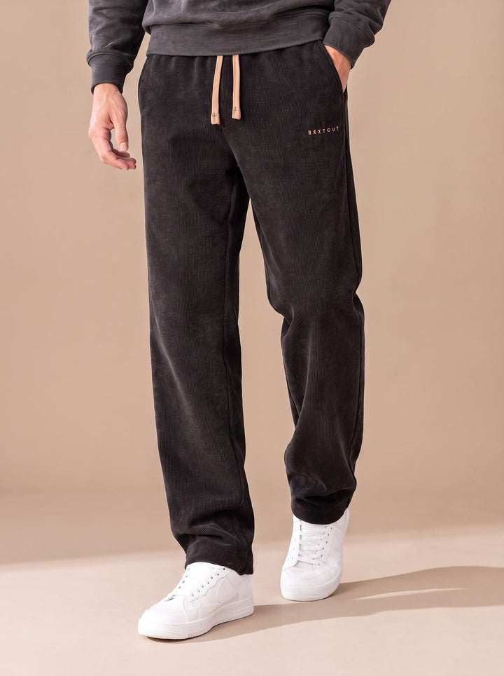Faolan™ | Men's Relaxed Fit Ribbed Pile Joggers with Drawstring