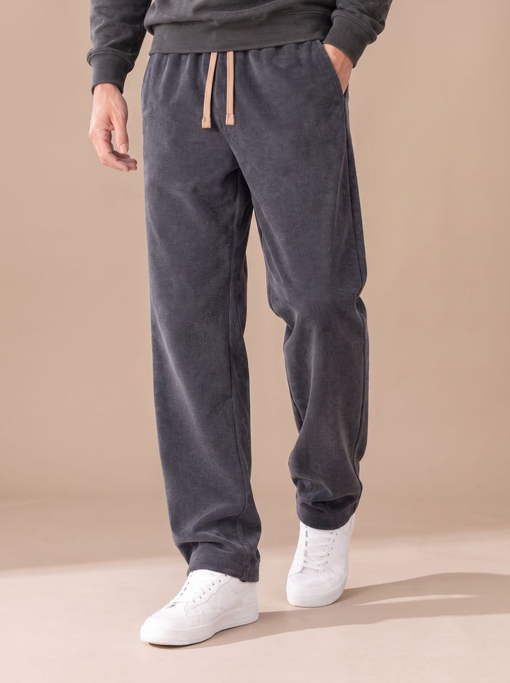 Faolan™ | Men's Relaxed Fit Ribbed Pile Joggers with Drawstring