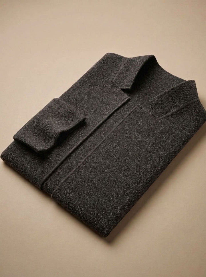 Edmond™ | Men's Slim Fit Button Front Cardigan with Lapel Collar