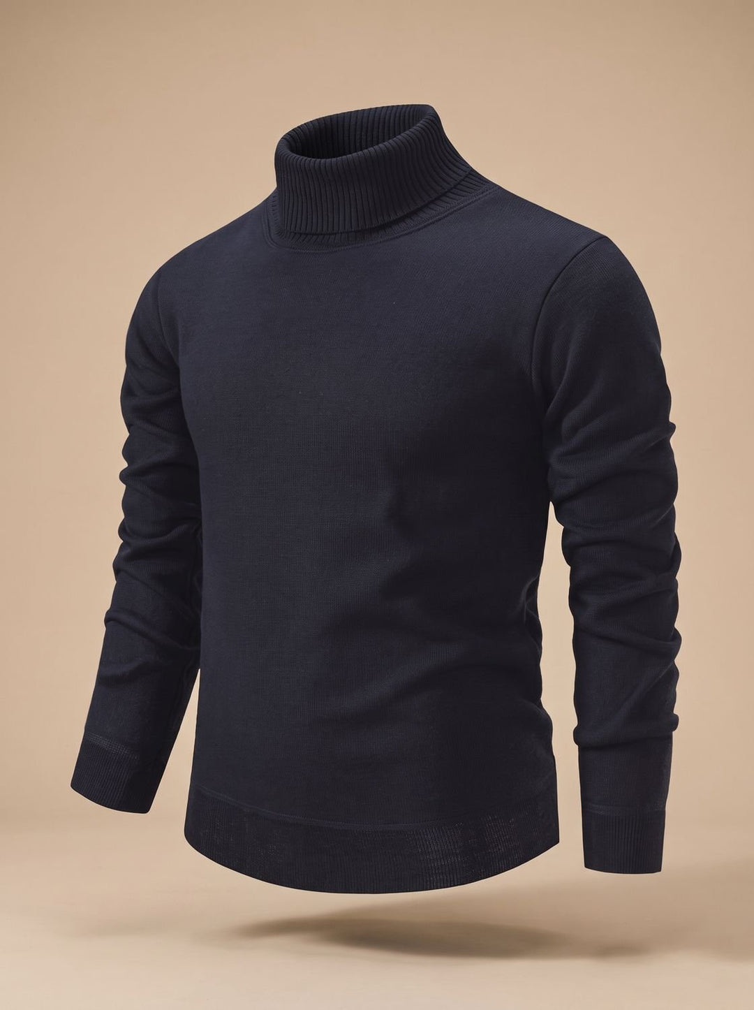 Gareth™ | Men's Slim Fit Fine Knit Turtleneck with Ribbed Cuffs