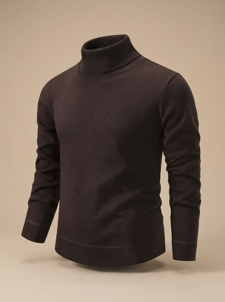 Gareth™ | Men's Slim Fit Fine Knit Turtleneck with Ribbed Cuffs