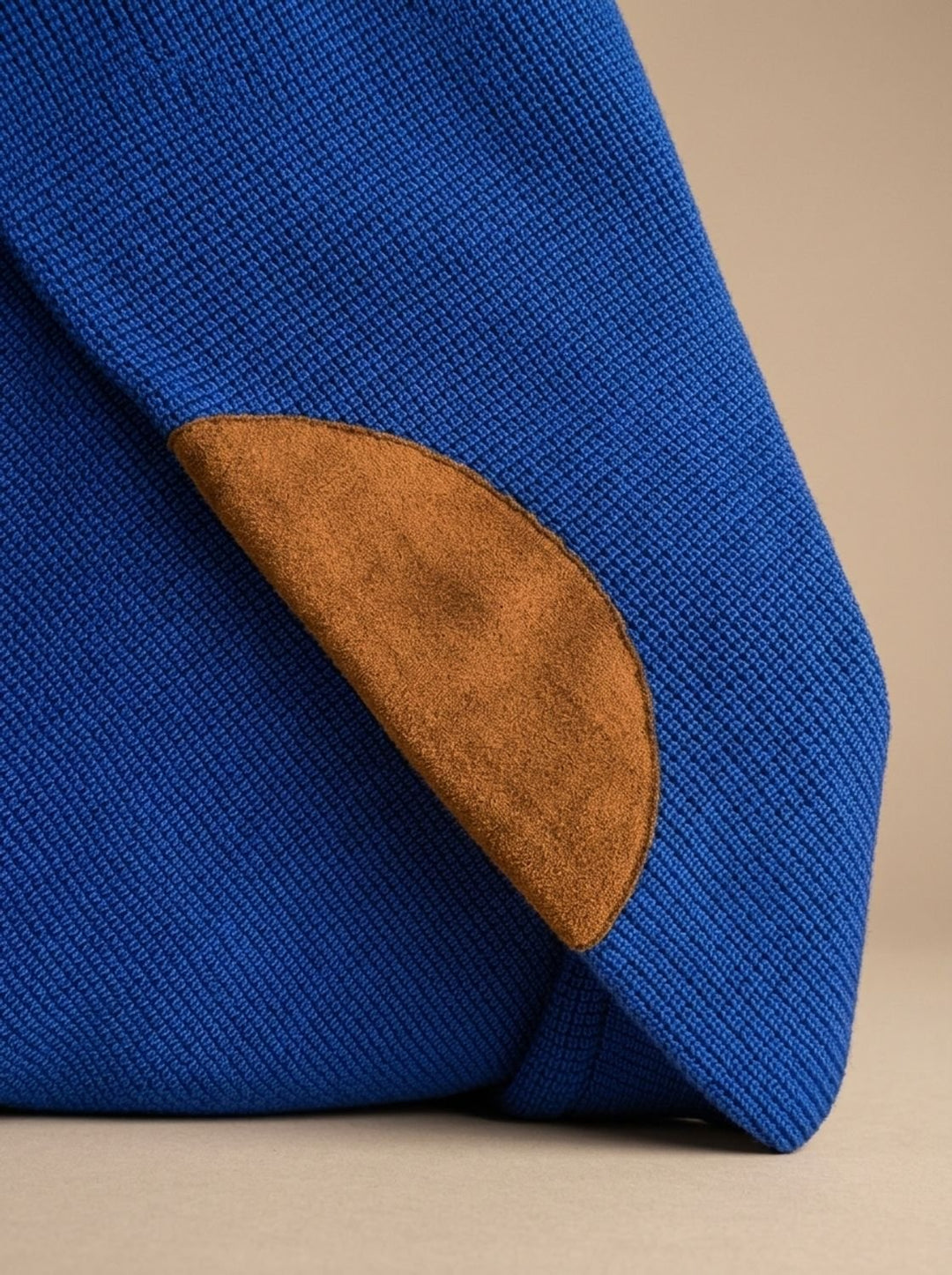 Cosimo™ | Men's Waffle Knit Sweater with Button Collar and Elbow Patches