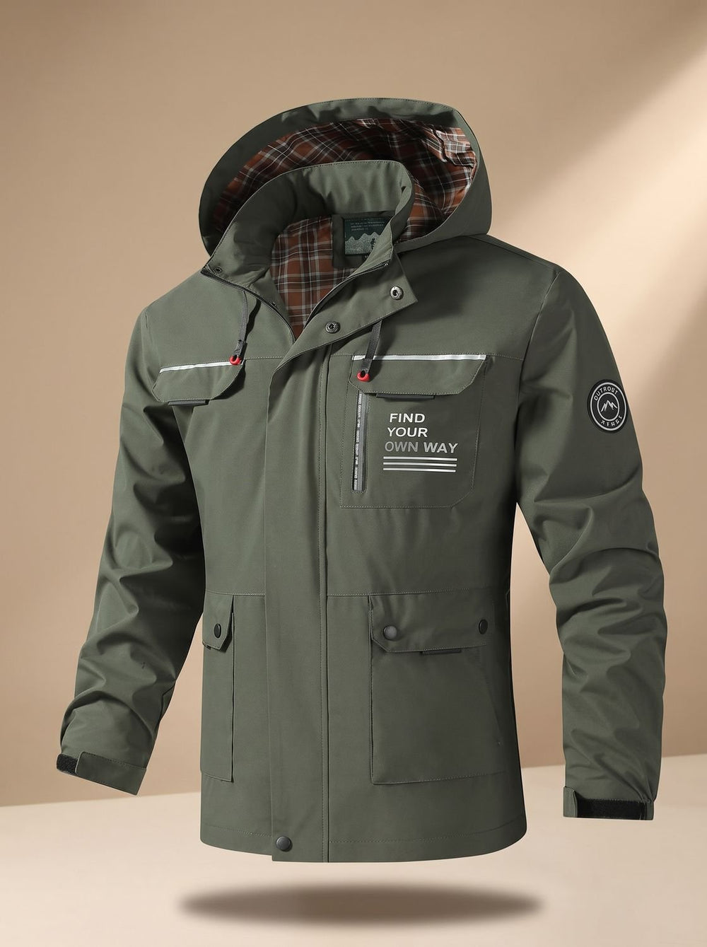Elias™ | Men's Water Repellent Hooded Jacket with Multiple Pockets