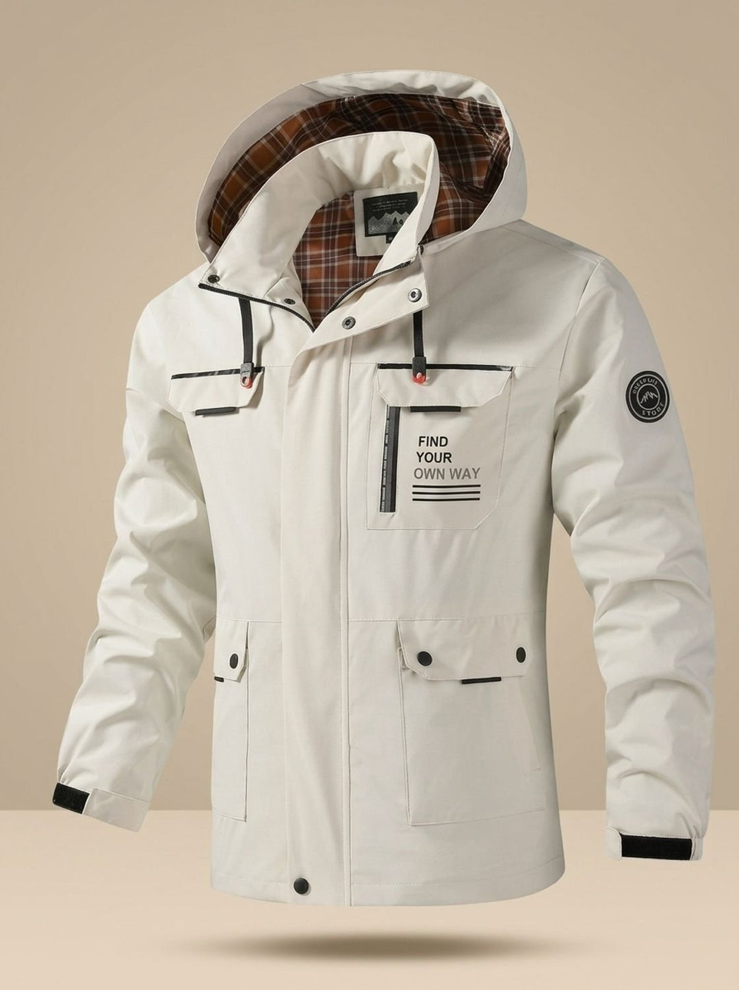 Elias™ | Men's Water Repellent Hooded Jacket with Multiple Pockets