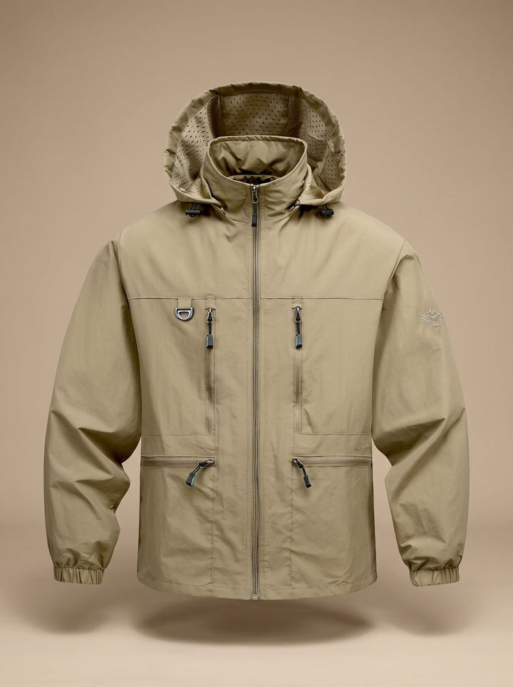 Matthias™ | Men's Hooded Utility Jacket with Multiple Zip Pockets