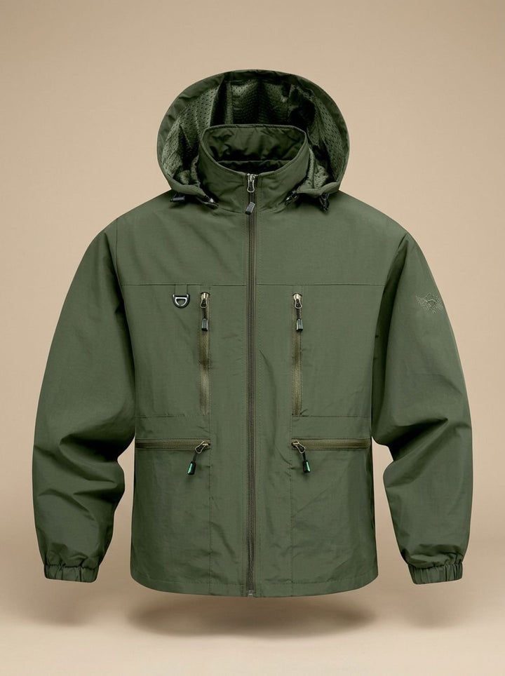 Matthias™ | Men's Hooded Utility Jacket with Multiple Zip Pockets