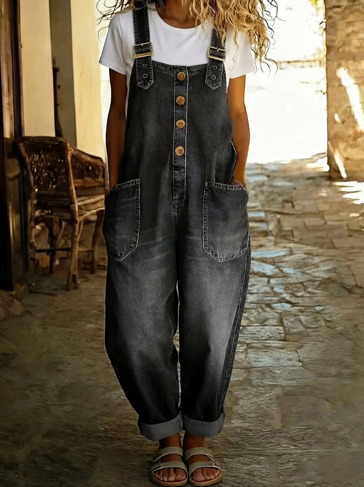 Rocio™ | Casual Denim Jumpsuit with Adjustable Buckle