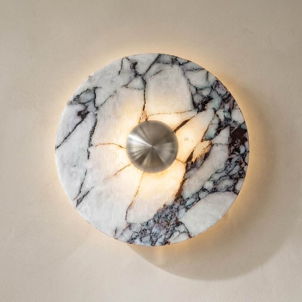 LED Marble Globe Wall Light in Gold — view 3