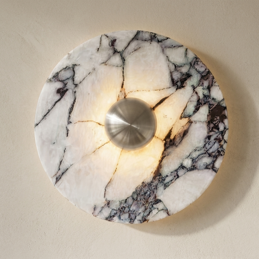 LED Marble Globe Wall Light in Gold — view 4
