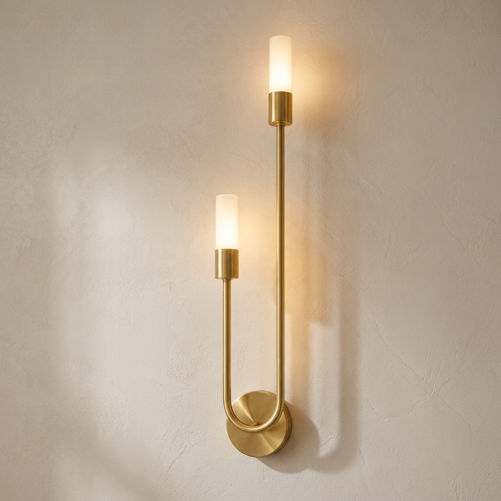 LED Glass Wall Light in Black — view 1
