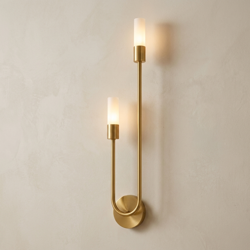 LED Glass Wall Light in Black — view 2