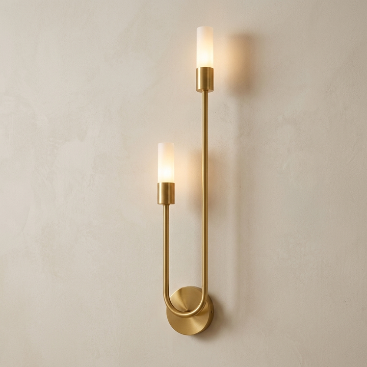LED Glass Wall Light in Black — view 2
