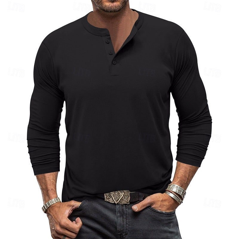 Beckett™ | Men's Classic Long Sleeve Henley Shirt