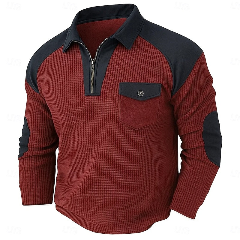 Archer™ | Men's Quarter-Zip Elbow-Patch Pullover Sweater