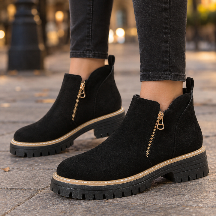 Constance™ | Women's Side Zip Lug Sole Boots