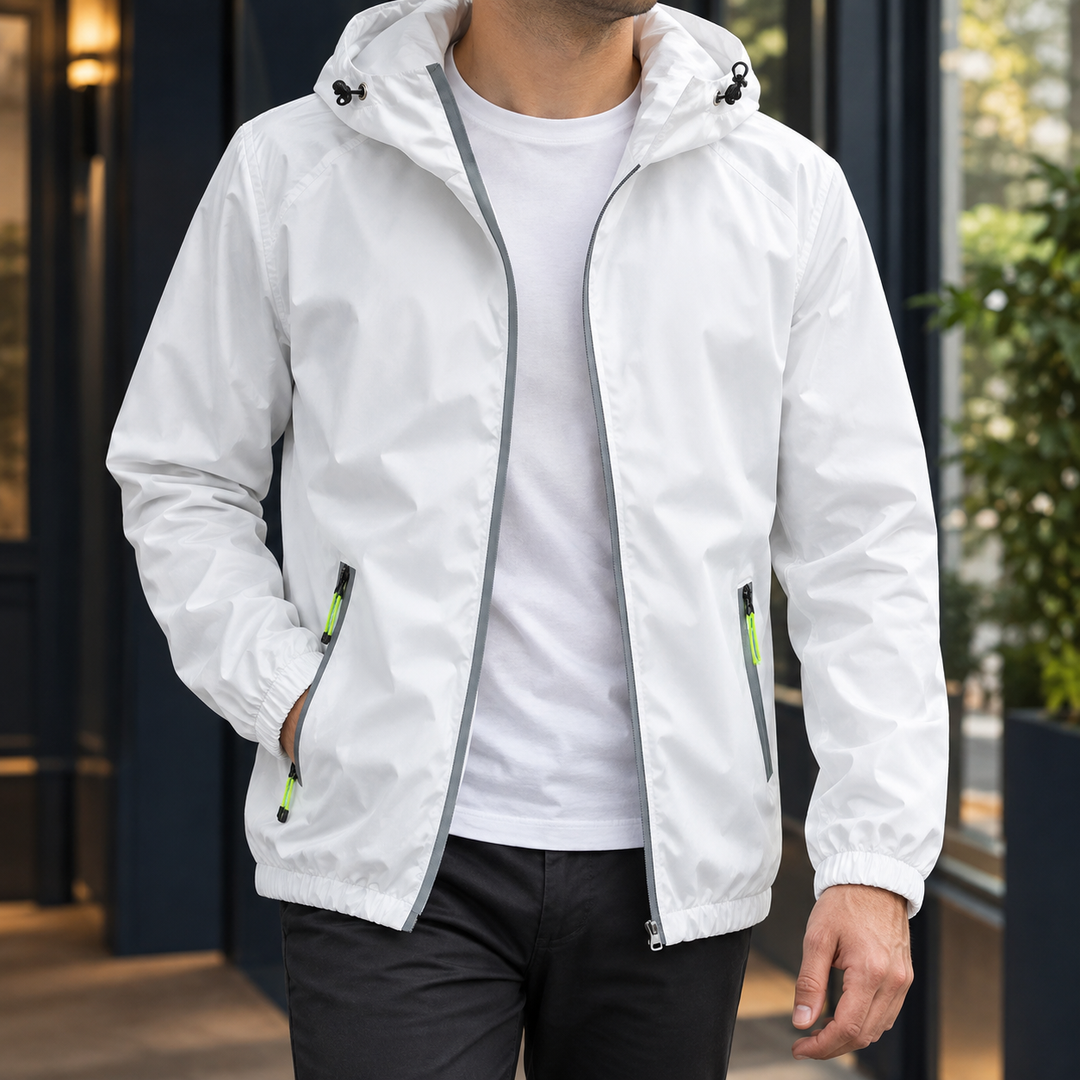 Evander™ | Men's Hooded Reflective Trim Jacket