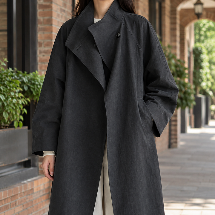 Minerva™ | Women's Stand Collar Longline Overcoat