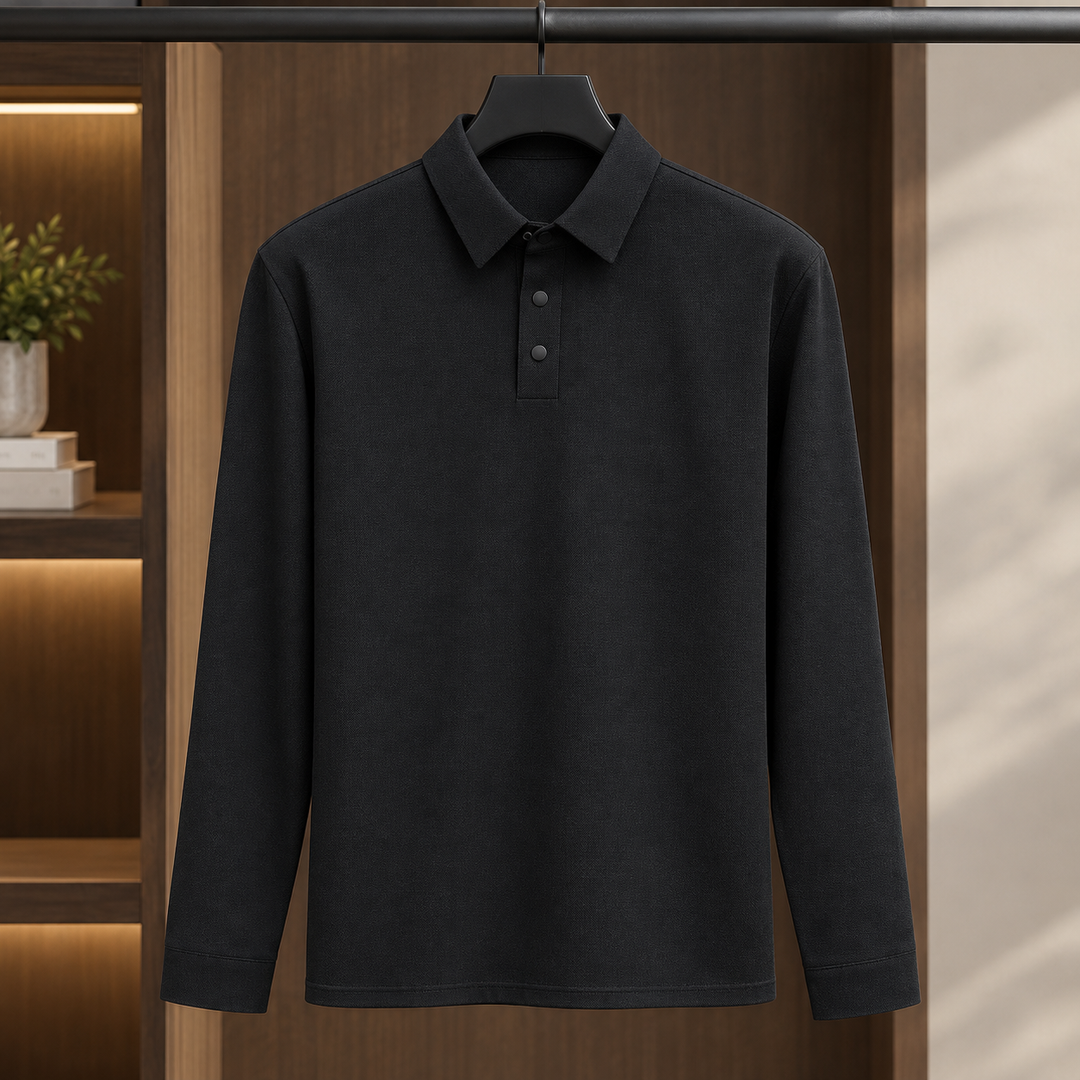 Rupert™ | Men's Long Sleeve Textured Polo Shirt