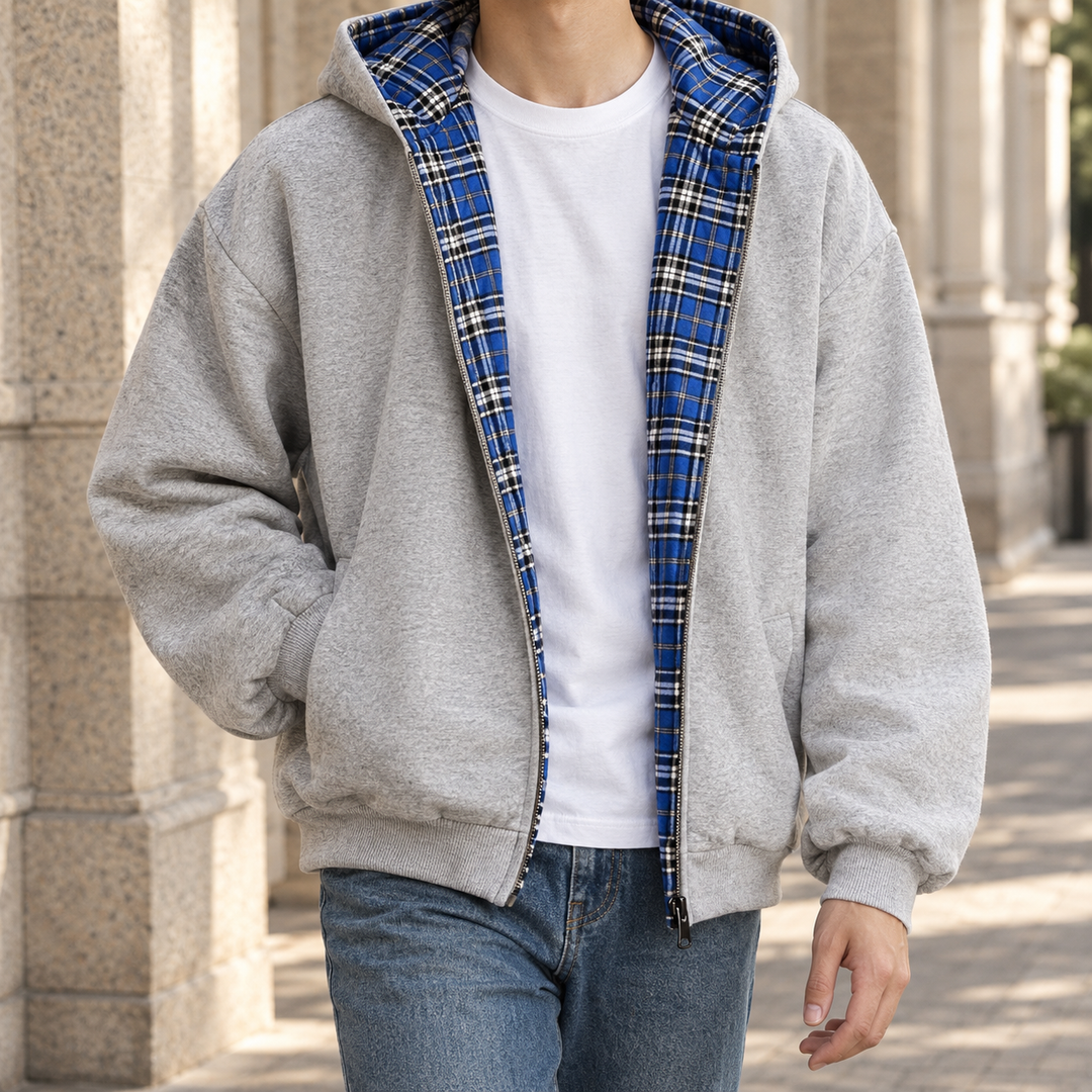 Rafferty™ | Men's Reversible Plaid Zip Hoodie