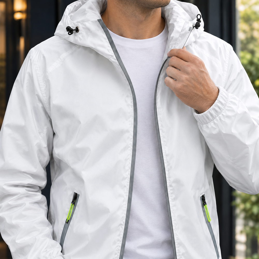 Evander™ | Men's Hooded Reflective Trim Jacket