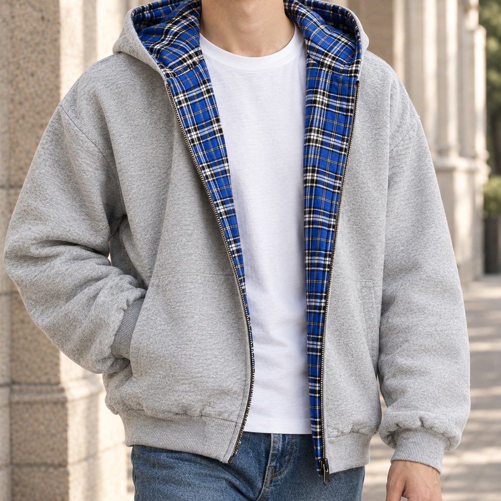 Rafferty™ | Men's Reversible Plaid Zip Hoodie