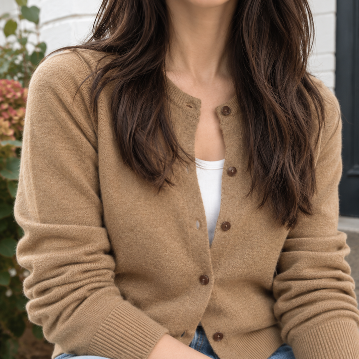 Rosabel™ | Women's Round Neck Waist-Length Cardigan