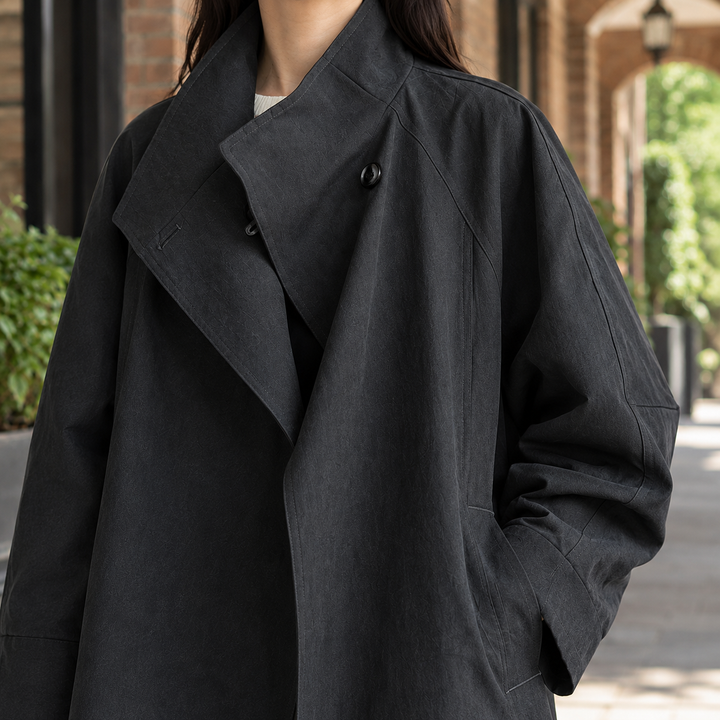 Minerva™ | Women's Stand Collar Longline Overcoat