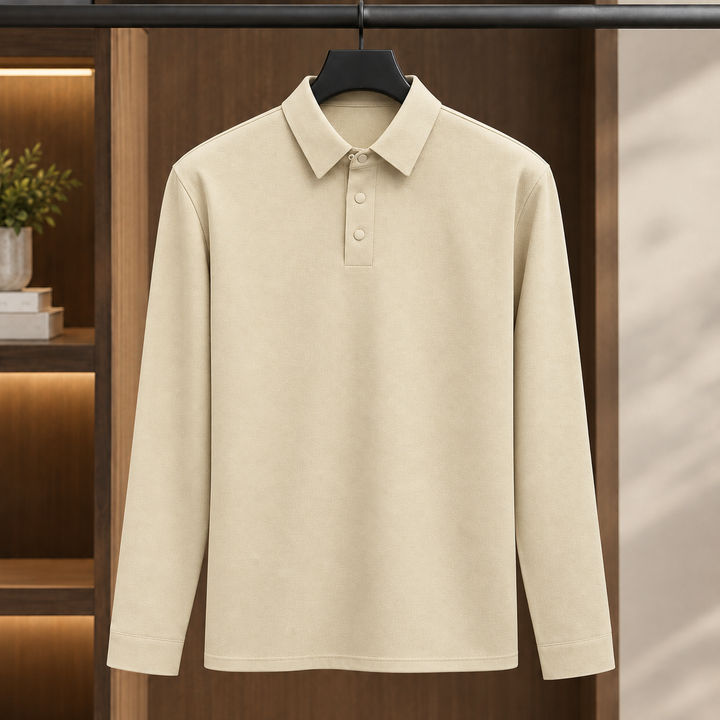 Rupert™ | Men's Long Sleeve Textured Polo Shirt