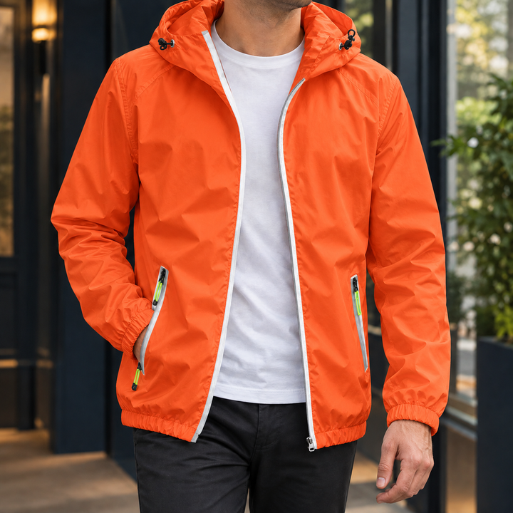Evander™ | Men's Hooded Reflective Trim Jacket