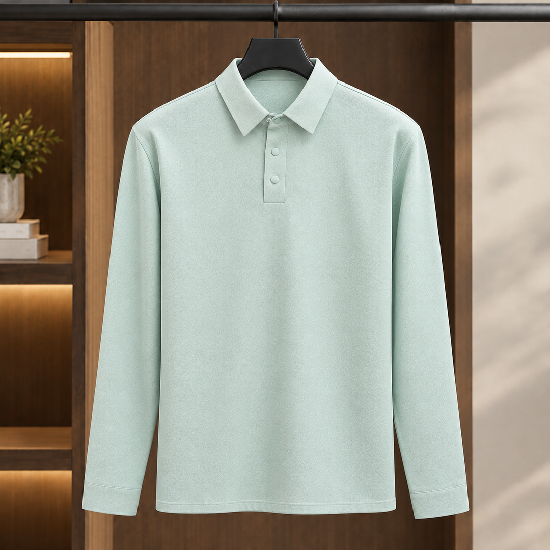 Rupert™ | Men's Long Sleeve Textured Polo Shirt