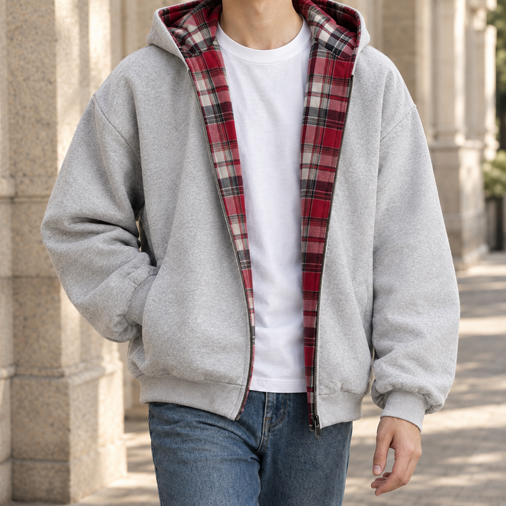 Rafferty™ | Men's Reversible Plaid Zip Hoodie
