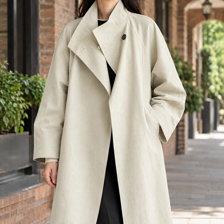 Minerva™ | Women's Stand Collar Longline Overcoat
