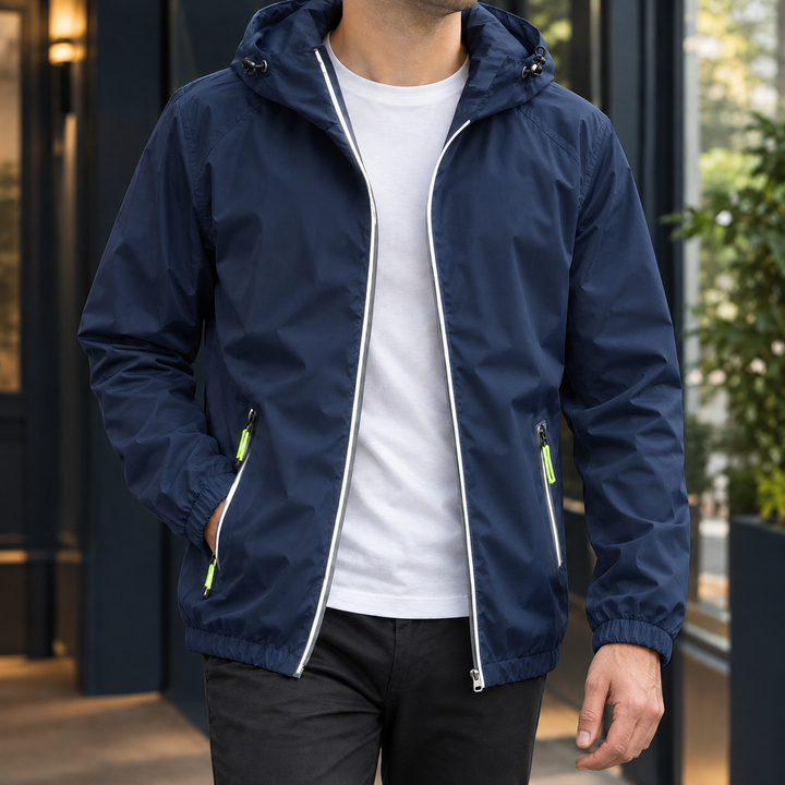 Evander™ | Men's Hooded Reflective Trim Jacket