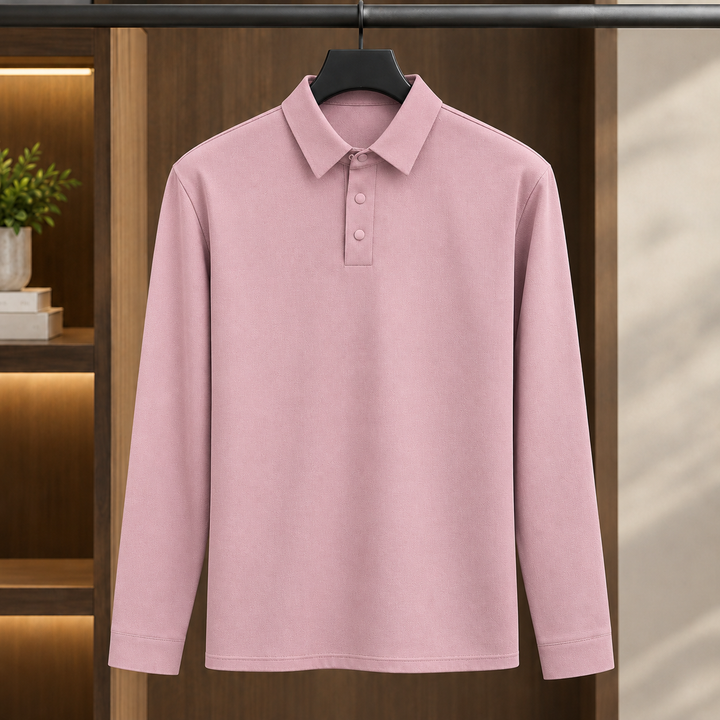 Rupert™ | Men's Long Sleeve Textured Polo Shirt