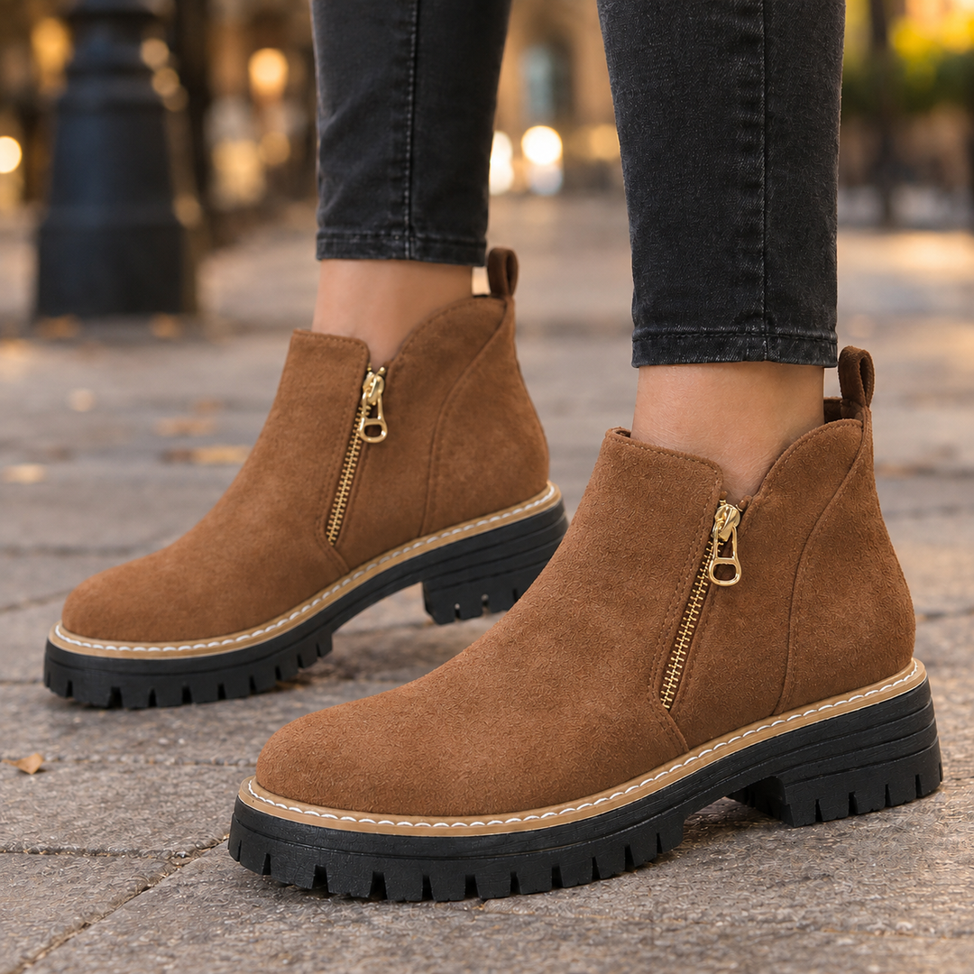 Constance™ | Women's Side Zip Lug Sole Boots