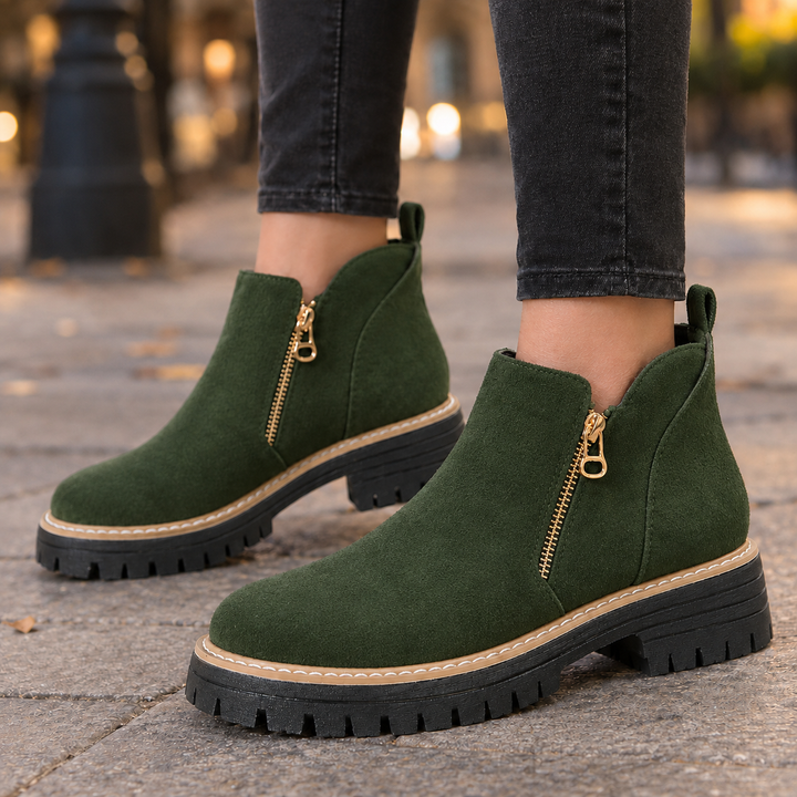 Constance™ | Women's Side Zip Lug Sole Boots