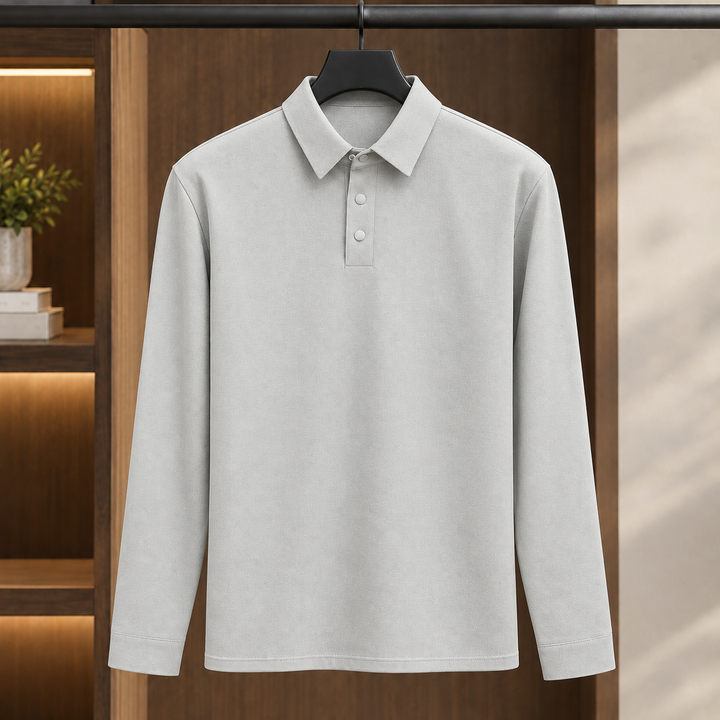 Rupert™ | Men's Long Sleeve Textured Polo Shirt