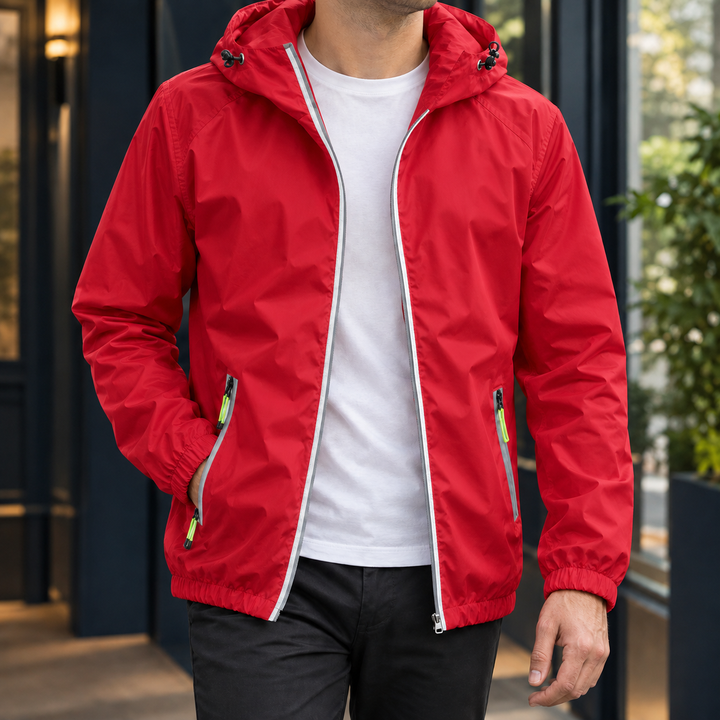 Evander™ | Men's Hooded Reflective Trim Jacket