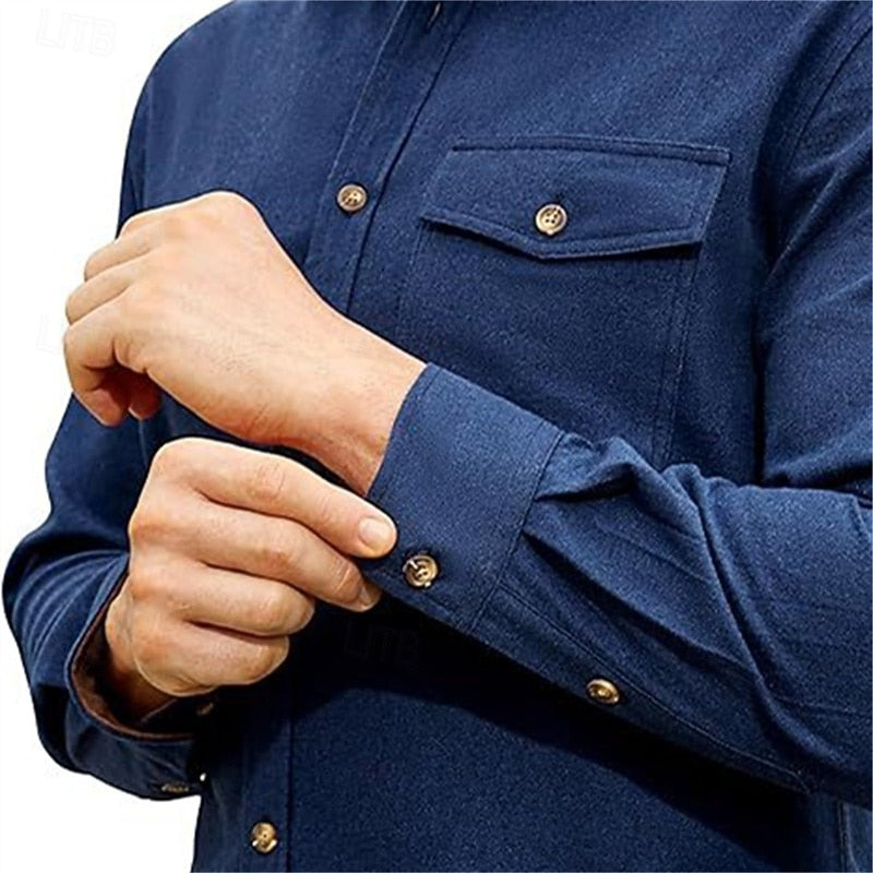 Ellery™ | Men's Button-Front Chest-Pocket Overshirt