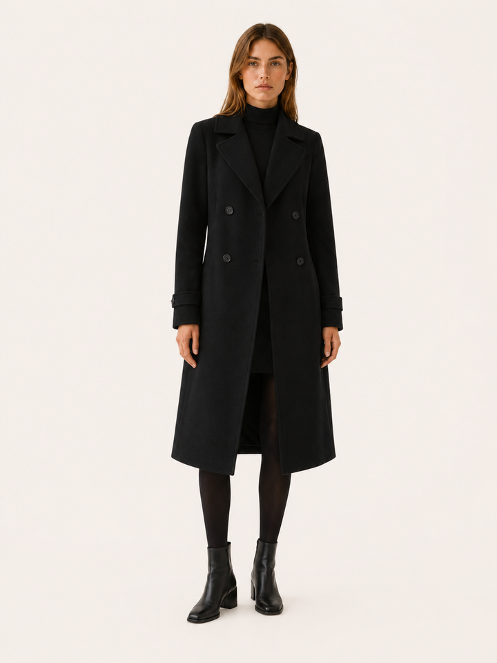Isolde™ | Long Double-Breasted Trench Coat