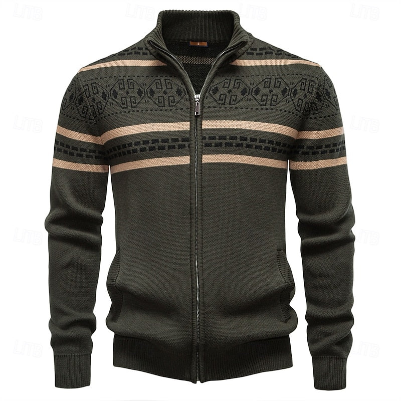 Lorcan™ | Men's Fair Isle Zip Up Christmas Cardigan